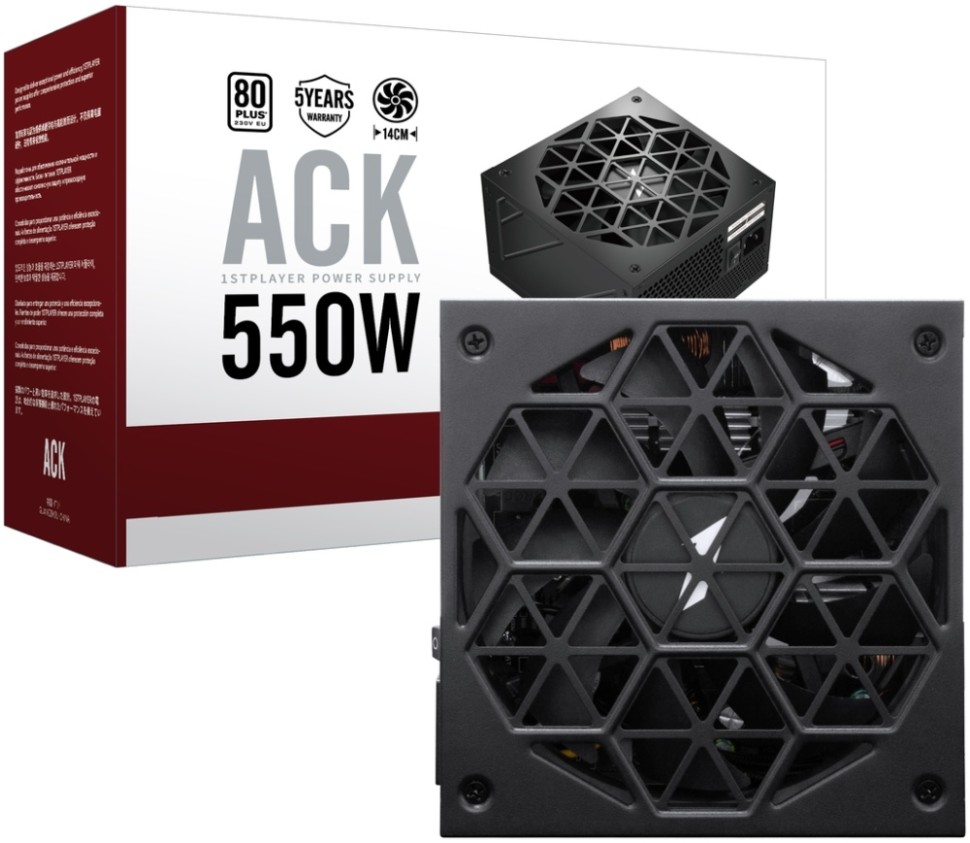 Блок питания 1STPLAYER 550W ACK Black (HA-550AC1)