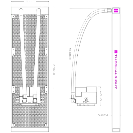 Система жидкостного охлаждения для процессора Thermalright Core Matrix 360 ARGB White (TRCM360W)