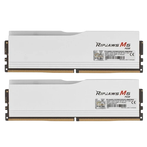 Оперативная память 64 Gb 6400 MHz G.Skill RIPJAWS M5 RGB White (F5-6400J3239G32GX2-RM5RW)