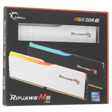 Оперативная память 64 Gb 6400 MHz G.Skill RIPJAWS M5 RGB White (F5-6400J3239G32GX2-RM5RW)