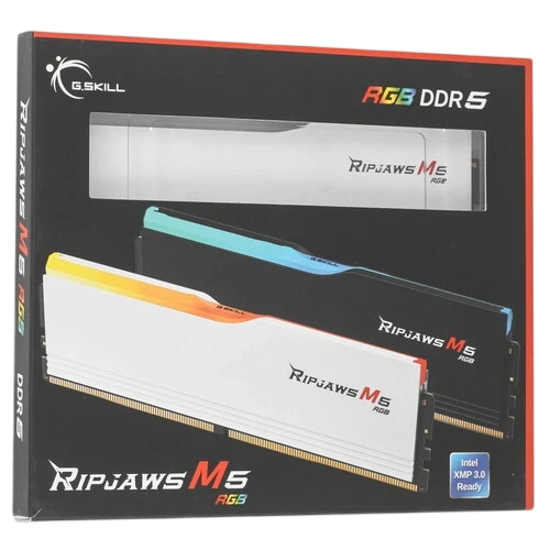Оперативная память 64 Gb 6400 MHz G.Skill RIPJAWS M5 RGB White (F5-6400J3239G32GX2-RM5RW)