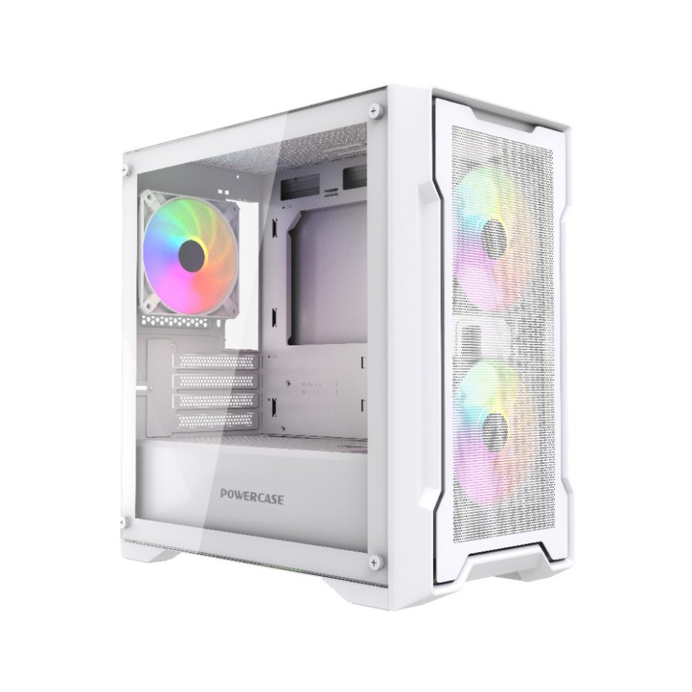 Компьютерный корпус Powercase Mistral Micro X3W ARGB TG White (CMMXW-A3)