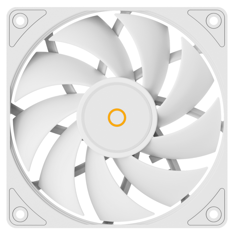 Вентилятор для корпуса Ocypus Gamma  F12 WH White (Gamma-F12-WH1NN00X-GL)