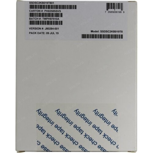 Твердотельный накопитель Intel 1920 Gb DC D3-S4510 SSDSC2KB019T801