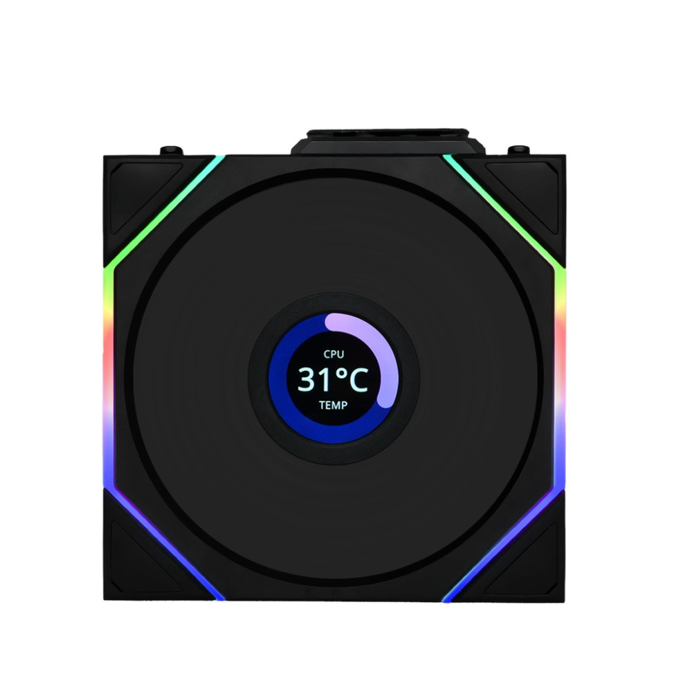 Вентилятор для корпуса Lian Li UNI FAN TL WIRELESS LCD 120 Reverse Blade 12RTLLCD1W1B ARGB Black (G99.12RTLLCD1W1B.R0)