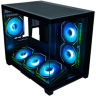 Компьютерный корпус XASTRA QW500M 6ARGB-C10-UC Black (QW500M-6FM12A-C10-UC)