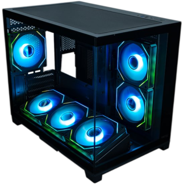 Компьютерный корпус XASTRA QW500M 6ARGB-C10-UC Black (QW500M-6FM12A-C10-UC)