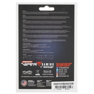 Оперативная память 16 Gb 4133 MHz PATRIOT VIPER 4 Gaming (PVB416G413C8K)