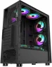 Корпус 1STPLAYER FIRE DANCING V3-A / ATX, tempered glass / 4x 120mm LED fans inc. / V3-A-4R1