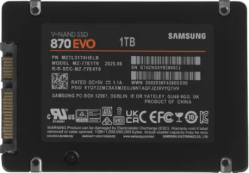Твердотельный накопитель Samsung 1000 Gb 870 EVO (MZ-77E1T0B/EU)