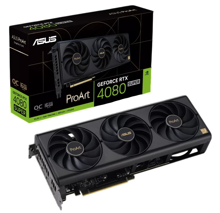 Видеокарта ASUS (PROART-RTX4080S-O16G) GeForce RTX 4080 SUPER 16GB PROART OC 90YV0K90-M0NA00