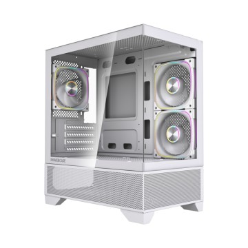 Компьютерный корпус Powercase Vision Micro M4W TG ARGB White (CVMM4W-A3)
