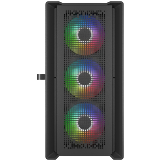 Компьютерный корпус Powercase ByteFlow Micro TG ARGB Black (CAMBFB-A4)