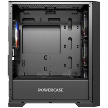 Компьютерный корпус Powercase ByteFlow Micro TG ARGB Black (CAMBFB-A4)