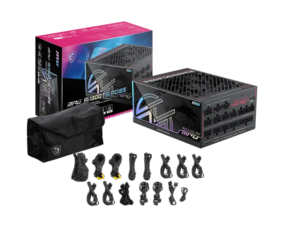 Блок питания MSI 1300W MPG Ai1300TS PERFORMANCE (7ZPUB) 16 Pin (PCIe 5.0 Connector Cable Details)