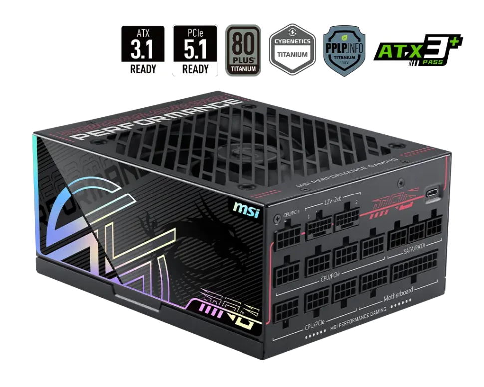 Блок питания MSI 1300W MPG Ai1300TS PERFORMANCE (7ZPUB) 16 Pin (PCIe 5.0 Connector Cable Details)