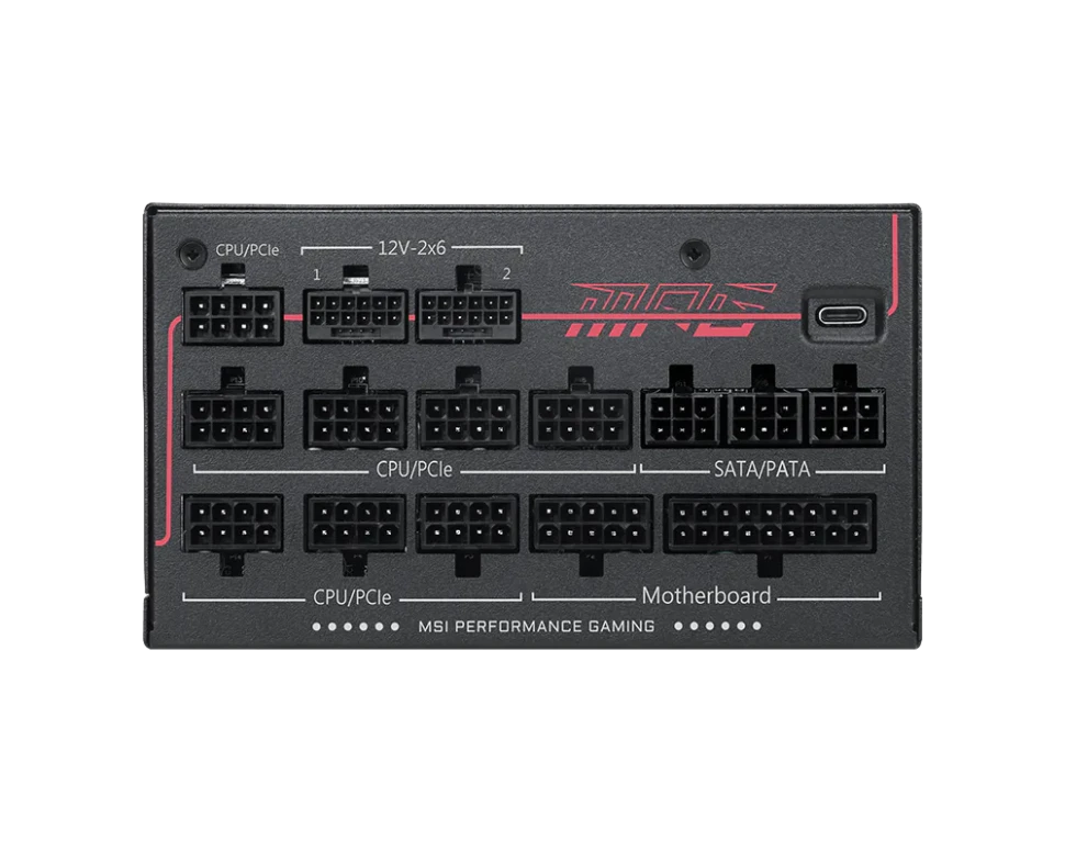 Блок питания MSI 1300W MPG Ai1300TS PERFORMANCE (7ZPUB) 16 Pin (PCIe 5.0 Connector Cable Details)