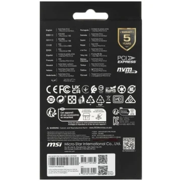 Твердотельный накопитель MSI 2000 Gb SPATIUM M570 Pro FROZR (S78-440Q670-P83)