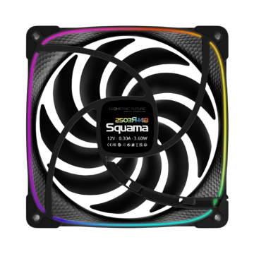 Вентилятор для корпуса Geometric Future Squama 2503RB-14 Reverse ARGB Black (1F2503R114000)