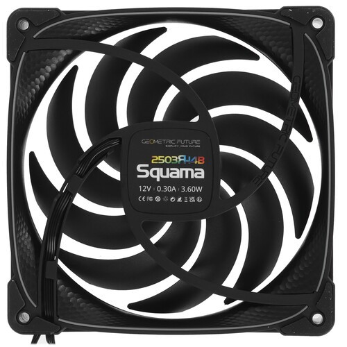Вентилятор для корпуса Geometric Future Squama 2503RB-14 Reverse ARGB Black (1F2503R114000)