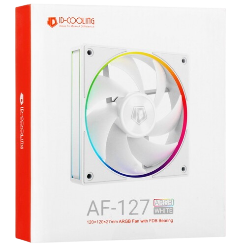 Вентилятор для корпуса ID-COOLING AF-127-ARGB-W ARGB White