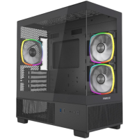 Компьютерный корпус Powercase Vision Micro M3B TG ARGB Black (CVMMB-A3)