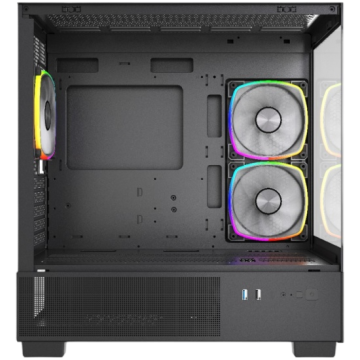 Компьютерный корпус Powercase Vision Micro M3B TG ARGB Black (CVMMB-A3)