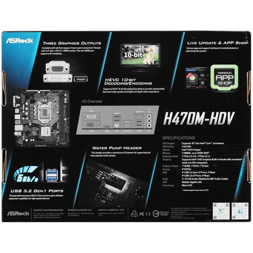 Материнская плата ASRock H470M-HDV