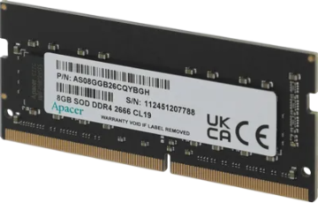Оперативная память 8 Gb 2666 MHz Apacer SO-DIMM ES.08G2V.GNH (AS08GGB26CQYBGH)
