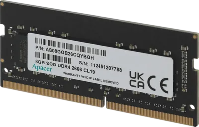 Оперативная память 8 Gb 2666 MHz Apacer SO-DIMM ES.08G2V.GNH (AS08GGB26CQYBGH)