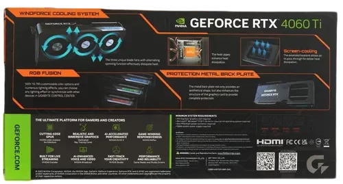 Видеокарта Gigabyte (GV-N406TGAMING OC-8GD) GeForce RTX 4060 Ti 8GB GAMING OC