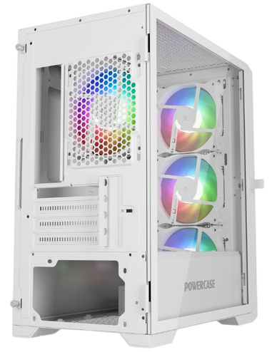 Компьютерный корпус Powercase ByteFlow Micro ARGB TG White (CAMBFW-A4)