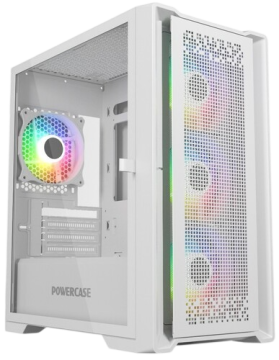 Компьютерный корпус Powercase ByteFlow Micro ARGB TG White (CAMBFW-A4)