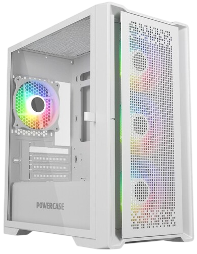 Компьютерный корпус Powercase ByteFlow Micro ARGB TG White (CAMBFW-A4)