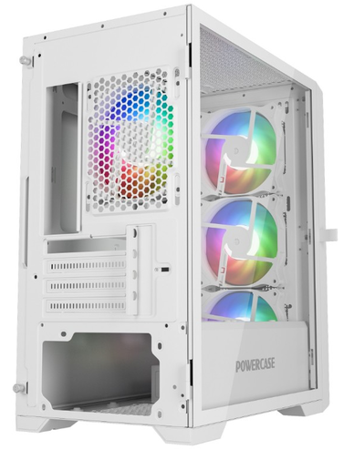 Компьютерный корпус Powercase BYTEFLOW Micro ARGB TG White (CAMBFW-A4)