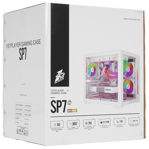 Компьютерный корпус 1STPLAYER STEAM PUNK SP7 ATX TG ARGB Black (SP7-BK)