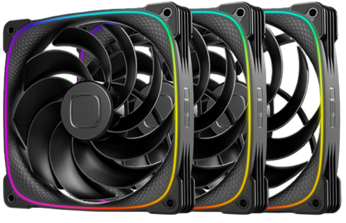 Комплект вентиляторов для корпуса Geometric Future Squama 2503RB-14 Reverse ARGB Black (1F2503R314000)