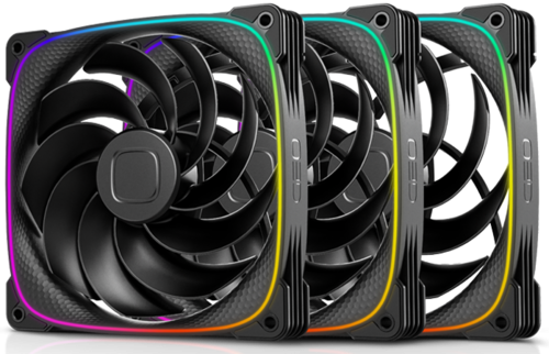 Комплект вентиляторов для корпуса Geometric Future Squama 2503RB-14 Reverse ARGB Black (1F2503R314000)