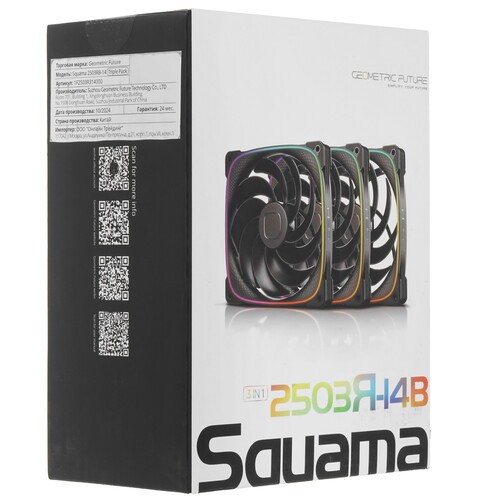 Комплект вентиляторов для корпуса Geometric Future Squama 2503RB-14 Reverse ARGB Black (1F2503R314000)