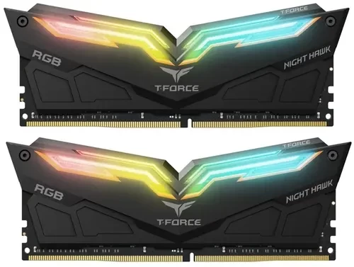 Оперативная память 64 Gb 3200 MHz Team Group T-FORCE NIGHT HAWK RGB Black (TF14D464G3200HC16CDC01)