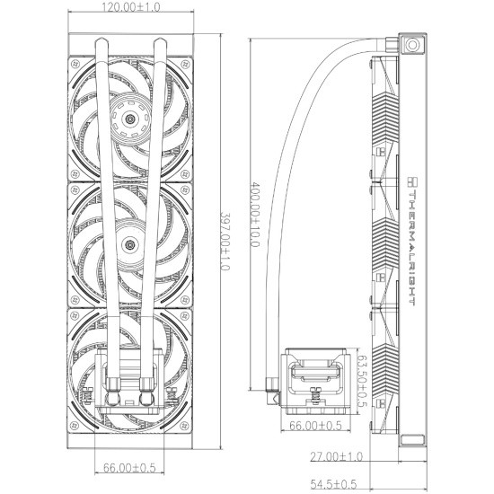 Система жидкостного охлаждения для процессора Thermalright Elite Vision 360 ARGB White (TREV360AW)