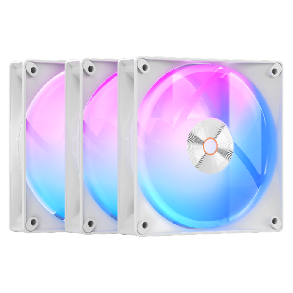 Комплект вентиляторов для корпуса Ocypus Delta F12 WH ARGB LED 3 in 1 White (Delta-F12-WH3AM00X-GL)