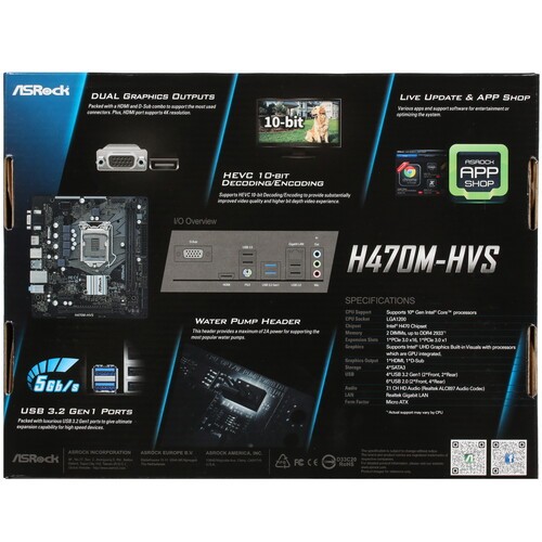 Материнская плата ASRock H470M-HVS