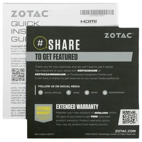 Видеокарта ZOTAC (ZT-A30600H-10M) GeForce RTX 3060 12GB Twin Edge OC GAMING LHR