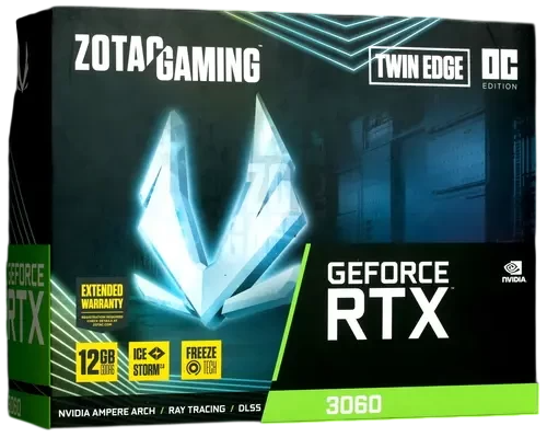 Видеокарта ZOTAC (ZT-A30600H-10M) GeForce RTX 3060 12GB Twin Edge OC GAMING LHR