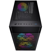 Компьютерный корпус Powercase MISTRAL Micro H3B V2 TG RGB Black CMIH3BV2-L3