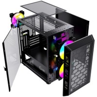 Компьютерный корпус Powercase MISTRAL Micro H3B V2 TG RGB Black CMIH3BV2-L3