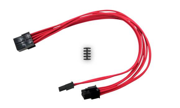 Кабель-удлинитель для питания видеокарты Deepcool EC300-PCI-E-RD (моддинг, 8pin (2+6), красный, 300мм) - купить на 28BIT.RU.