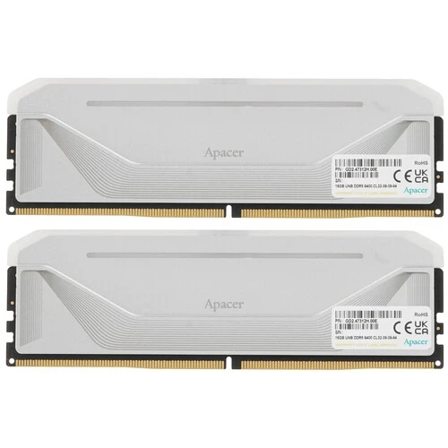 Оперативная память 32 Gb 6400 MHz Apacer NOX RGB White (AH5U32G64C552NWAA-2)