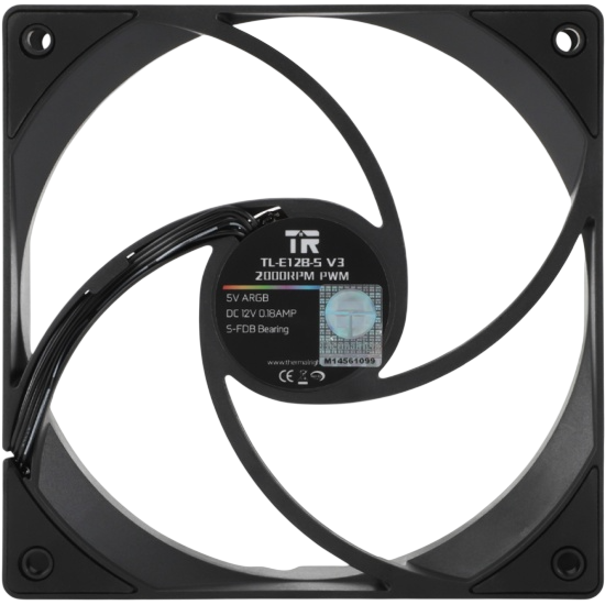 Вентилятор для корпуса Thermalright TL-E12B-S V3 ARGB Black (TRTLE12BSV3)